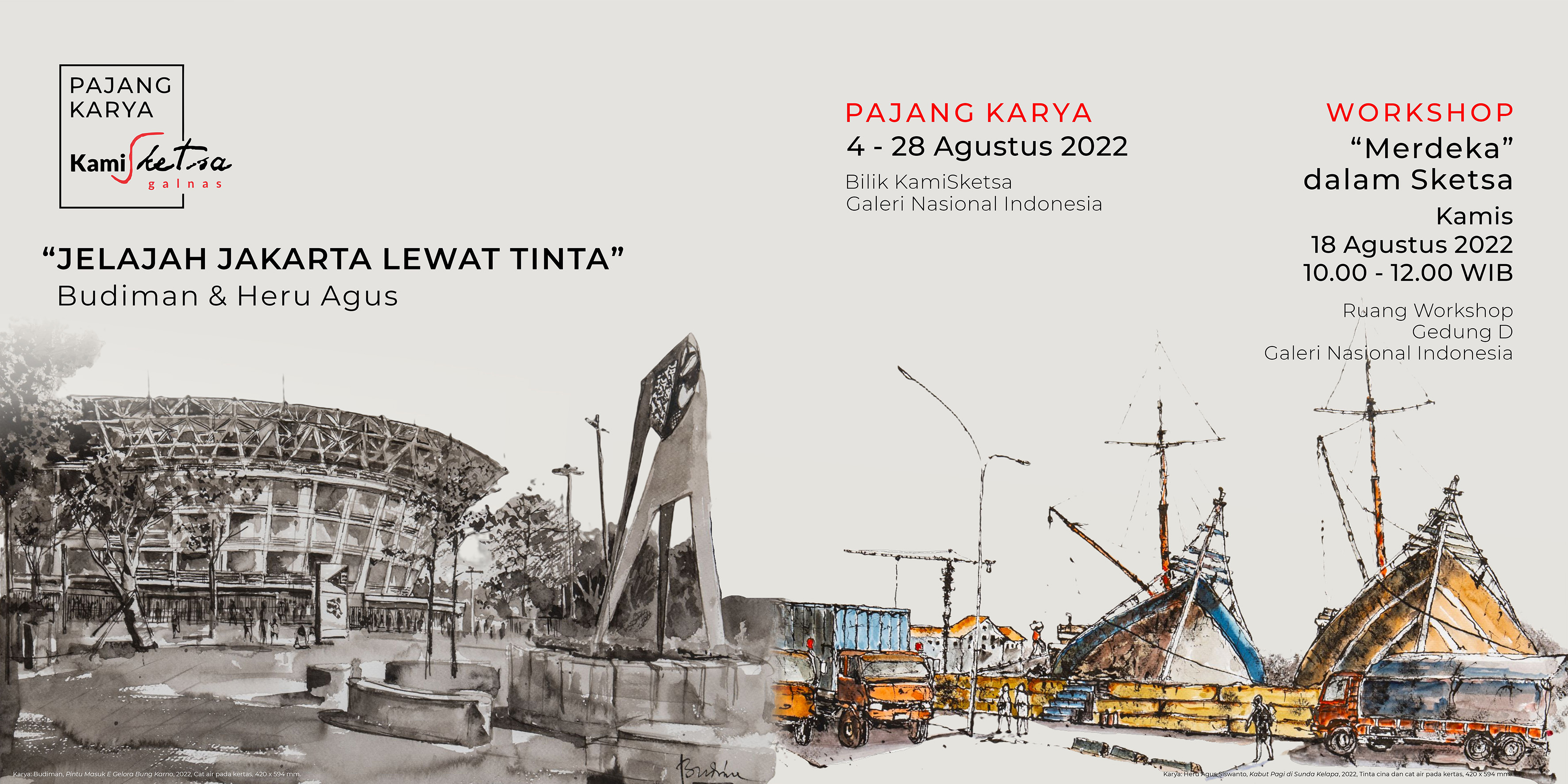 Jelajah Jakarta Lewat Tinta Bertutur Soal Pesona Jakarta  dalam Sketsa