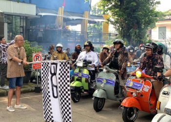 Merayakan Hari Batik Nasional,  VespaKita Gelar Batik Nation Ride 2022