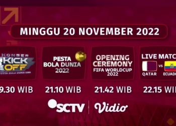 Eksklusif,  SCTV & Vidio Tayangkan Live Opening Ceremony World Cup Qatar 2022