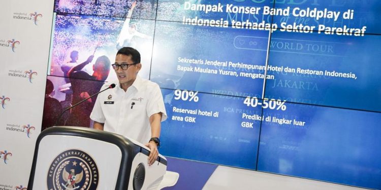 Coldplay Konser di Indonesia, Menparekraf: Perkuat Jakarta sebagai Destinasi MICE Terbaik di Asia