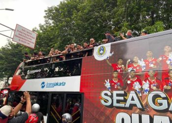 Arak-arakan Timnas Indonesia U-22 Berlangsung Meriah