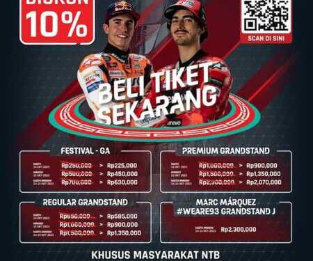 IndonesianGP 2023: Sediakan Harga Tiket Khusus Bagi Masyarakat Lombok dan Sekitarnya