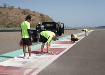 Jelang IndonesianGP 2023, Lintasan Pertamina Mandalika International Circuit Ditutup dan Dicat Ulang