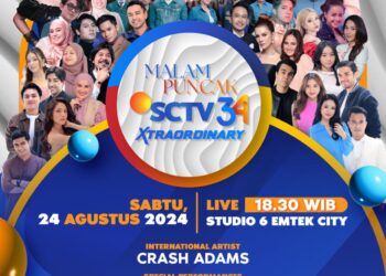 Puncak HUT SCTV 34 Extraordinary, Ada Iwan Fals, Raisa, Maliq D’essentials hingga Lesti Kejora