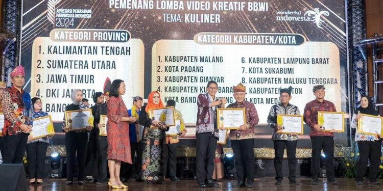 Penghargaan Pemasaran Pariwisata Indonesia 2024, Menparekraf;  Perkuat Promosi Parekraf Daerah