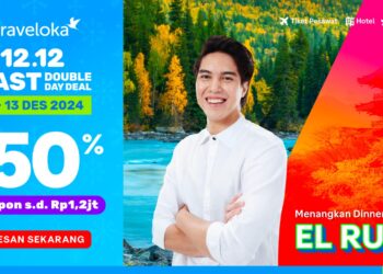 Traveloka 12.12 Last Double Day Deal: Ada Diskon hingga 50% dan Makan Malam Bareng El Rumi