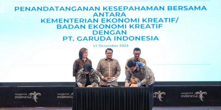 Kemenekraf dan Garuda Indonesia Berkolaborasi Perkuat Promosi IP Lokal