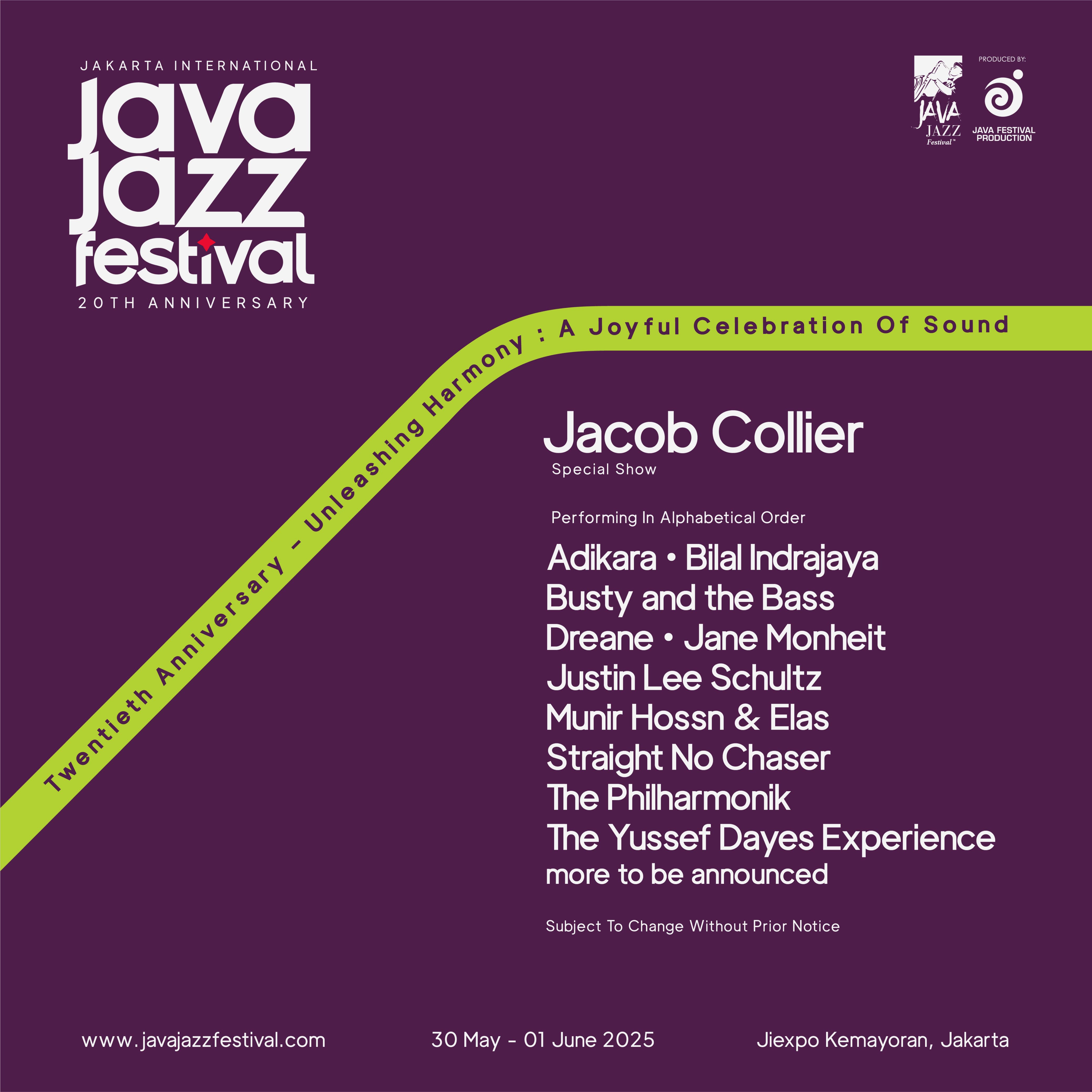 Catat! Java Jazz Festival Kembali Digelar Akhir Mei hingga Awal Juni 2025 di JIExpo Kemayoran