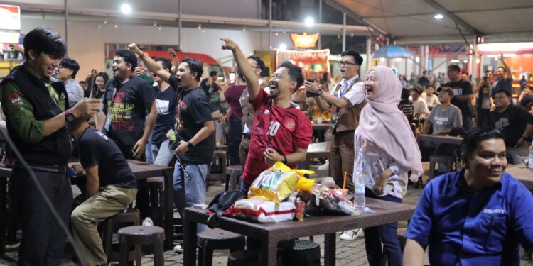 Nobar Seru, Indonesia Gulung Bahrain di Jakarta Lebaran Fair 2025