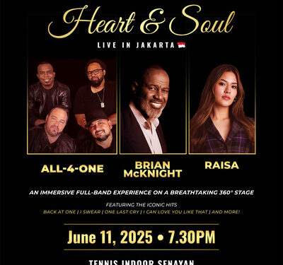 Heart & Soul Live in Jakarta 2025, Unjuk Karya Brian Mcknight, All 4 One dan Raisa di Satu Panggung