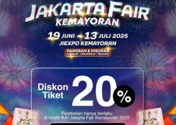 Beli Tiket Kereta Api di Jakarta Fair Dapat Diskon 20 Persen