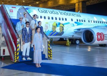 Keren, Kolaborasi Garuda x Cap Bali: Livery Spesial HUT ke-80 RI