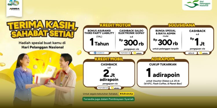 Adira Finance Rayakan Hari Pelanggan Nasional 2025 Hadirkan Program Spesial, “Terima Kasih Sahabat”