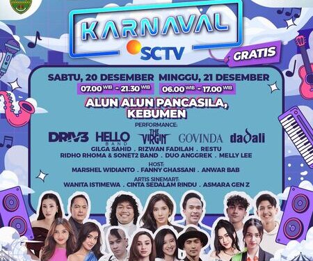 Karnaval SCTV di Kebumen Tampilkan Ridho Rhoma hingga Hello Band, Ini Jadwalnya
