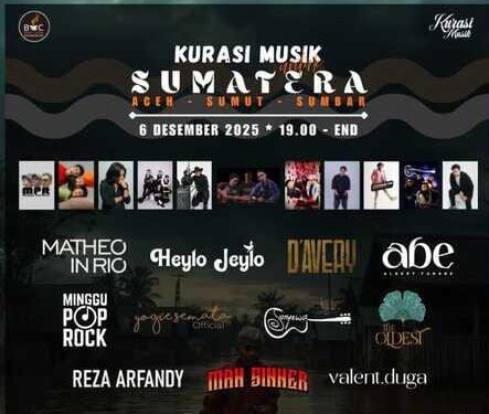 Peduli Bencana di Sumatera, Kurasi Musik Indonesia Gelar Konser Amal