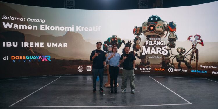 Tinjau Produksi Film Animasi Pelangi di Mars, Wamen Ekraf Soroti Potensi Komersialisasi