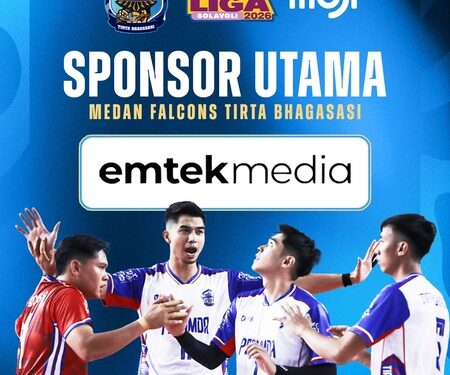 EMTEK Media Dukung Medan Falcon Tirta Bhagasasi Berlaga di Proliga 2026