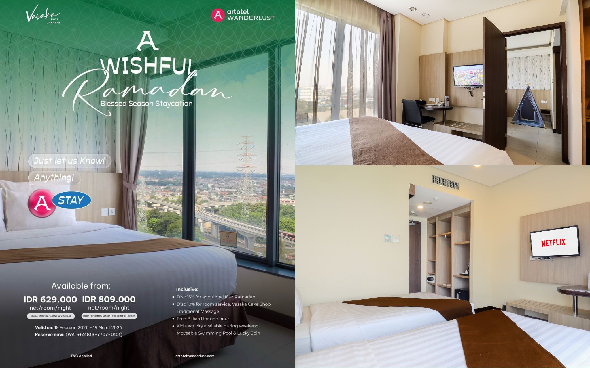Weekend Penuh Berkah, Promo Spesial Ramadan Vasaka Hotel Jakarta