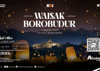 KAI Wisata Hadirkan Paket Spesial Festival Waisak Borobudur 2026, Ini Jadwal dan Harga Tiketnya