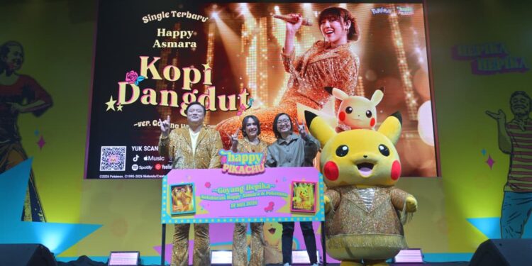 Pikachu dan Happy Asmara Berkolaborasi Daur Ulang “Kopi Dangdut”, Ini Hasilnya