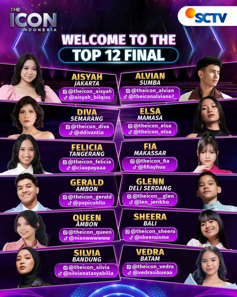 e-flyer The Icon Indonesia - Top 12 Final