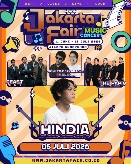 Hindia hingga .Feast Siap Meriahkan Panggung Jakarta Fair 2026 Malam Ini