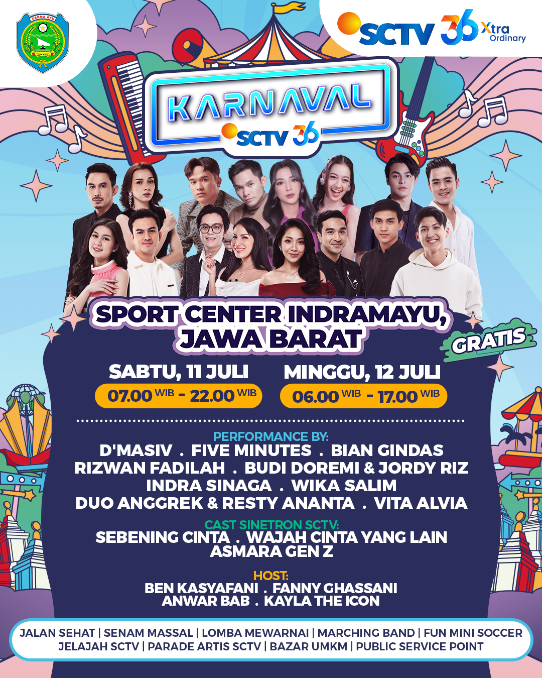 SCTV Jelang HUT ke-36 Gelar Karnaval SCTV di Indramayu