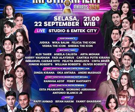 Infotainment Awards 2026 SCTV, Sajikan Persaingan Ketat di 10 Kategori Penghargaan